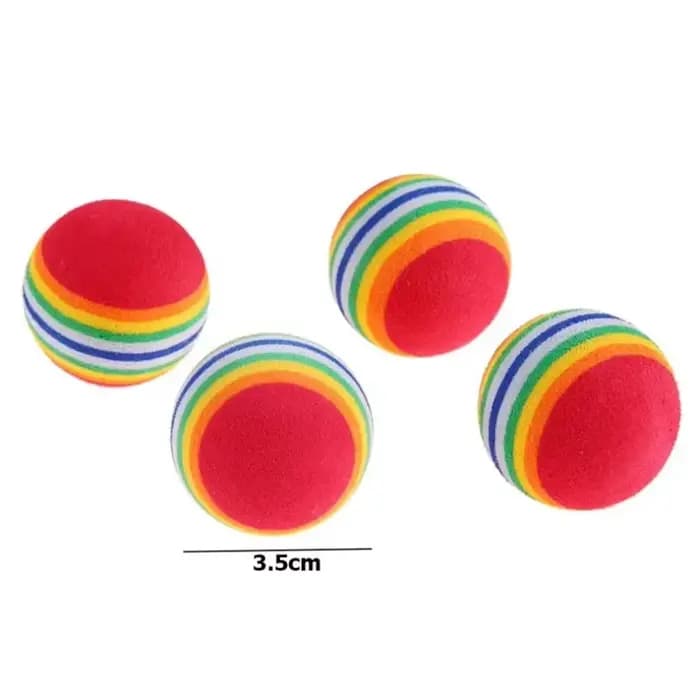 10 pièces/5 pièces arc-en-ciel chat jouets balle interactive