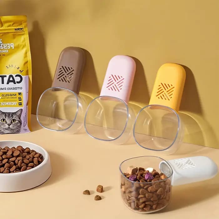 Tasse de nourriture pour animaux de compagnie pour chien chat bol d'alimentation balance de cuisine cuillère à mesurer