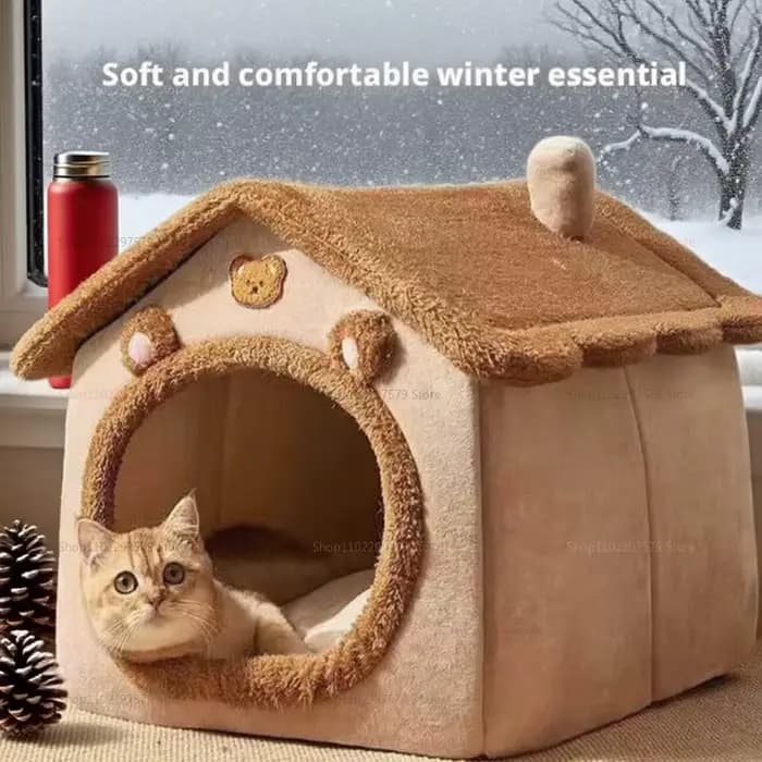 Nichoir pour chat fermé avec matériau résistant à la saleté
