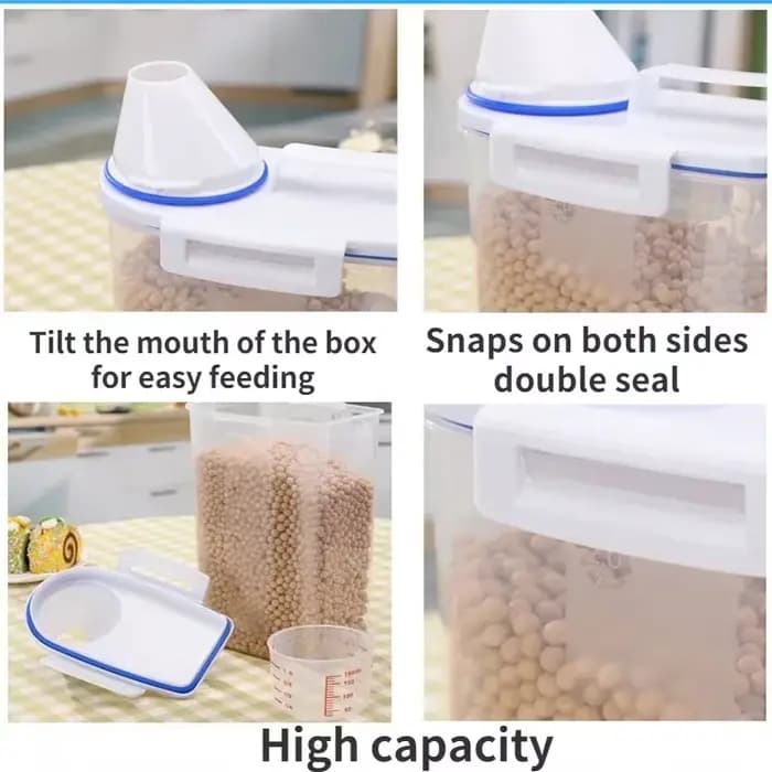 Seau de nourriture pour chien et chat de 2kg