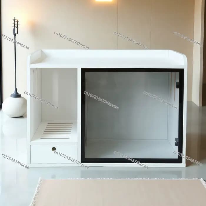 Armoire de toilette pour chat en bois massif