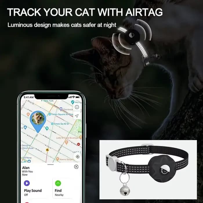 Collier anti-perte avec GPS pour chat