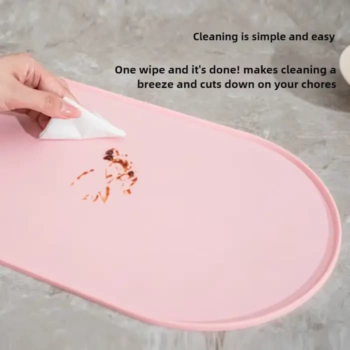 Tapis d'alimentation pour chat avec design antidérapant et imperméable