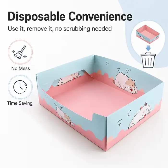 Bac à litière jetable pour chat, pliable, portable, pour voyage, pour intérieur et extérieur, accessoires pour chat, 1/3 pièces