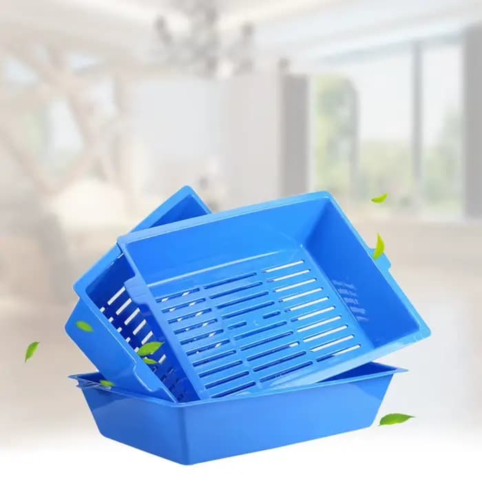 Bac à Litière en Plastique pour Chat et Lapin