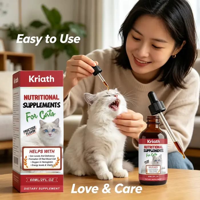 Complément Nutritionnel Liquide Kriath pour Chat : Booste l'Énergie
