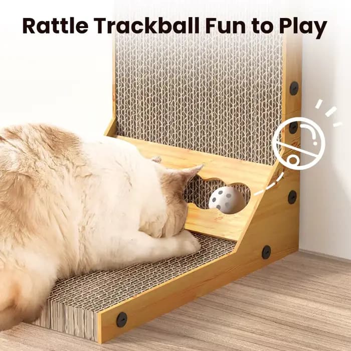 ROJECO chat griffoir chat planche à gratter pour chats jouets en forme de L griffe meulage grattoir tapis chat meubles protecteur accessoires