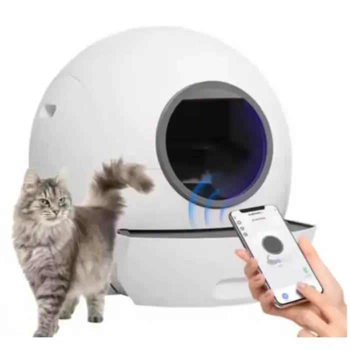 Bac à litière automatique intelligent pour chat de grande taille
