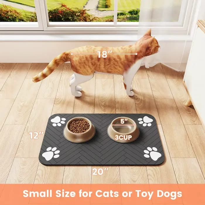 Tapis d'alimentation pour animaux de compagnie