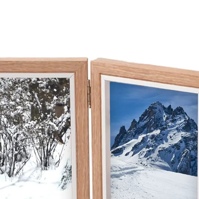 Cadre Photo à charnière pliable en bois