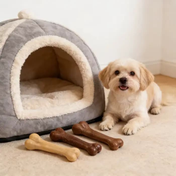 Jouet à mâcher durable pour chien au goût de bœuf
