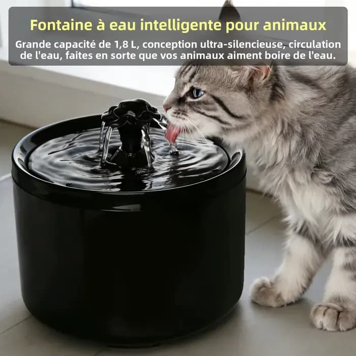 La fontaine à eau pour chat est un nouveau type de fontaine à eau pour animaux de compagnie avec circulation automatique, filtration et fonctionnement silencieux, adaptée pour