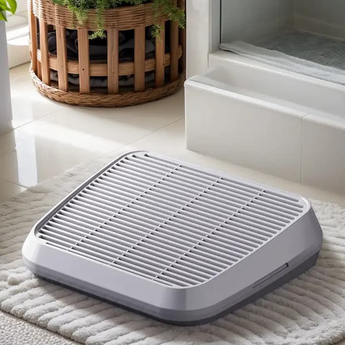 Tapis anti-éclaboussures pour litière