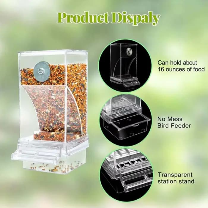 Distributeur d'aliments transparent anti-gaspillage à flux automatique par gravité