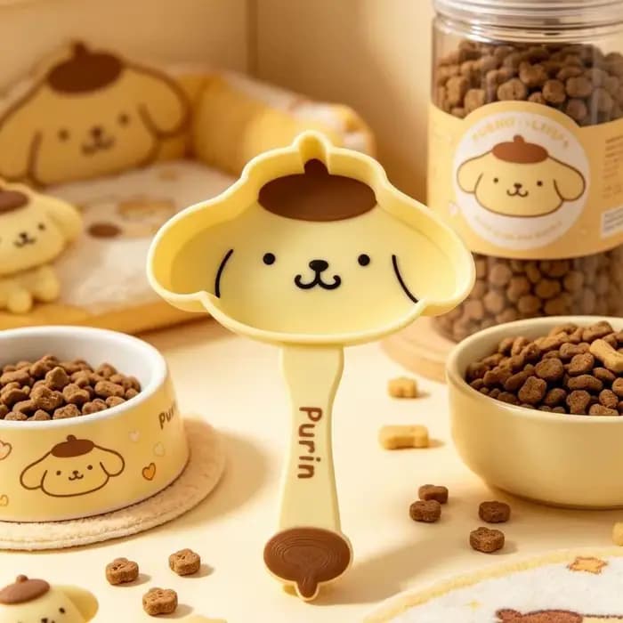 Cuillère à nourriture pour animaux de compagnie avec imprimé Kuromi mignon pour femmes et filles