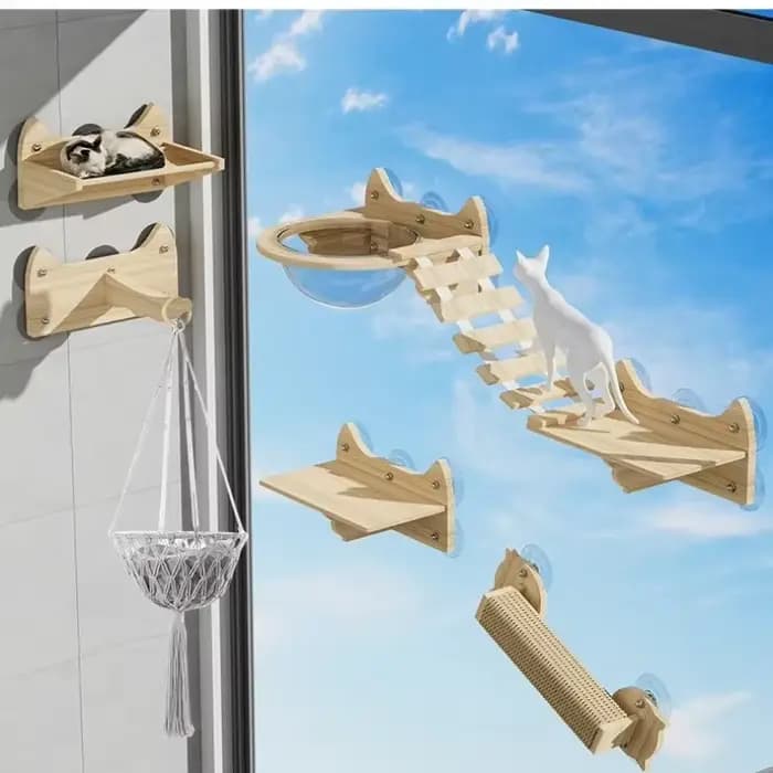Ventouse en bois pour chat