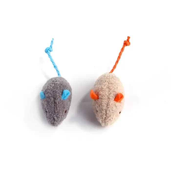Jouets pour chats en forme de souris, préremplis de catnip, en fausse fourrure, jouets interactifs pour chats d'intérieur