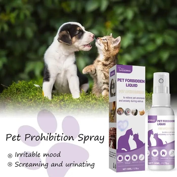 Spray apaisant pour animaux de compagnie, prévention du hurlement, vaporisateur anti-anlande, apaise l'humeur, chiens et chats, fournitures pour animaux de compagnie, 50ml