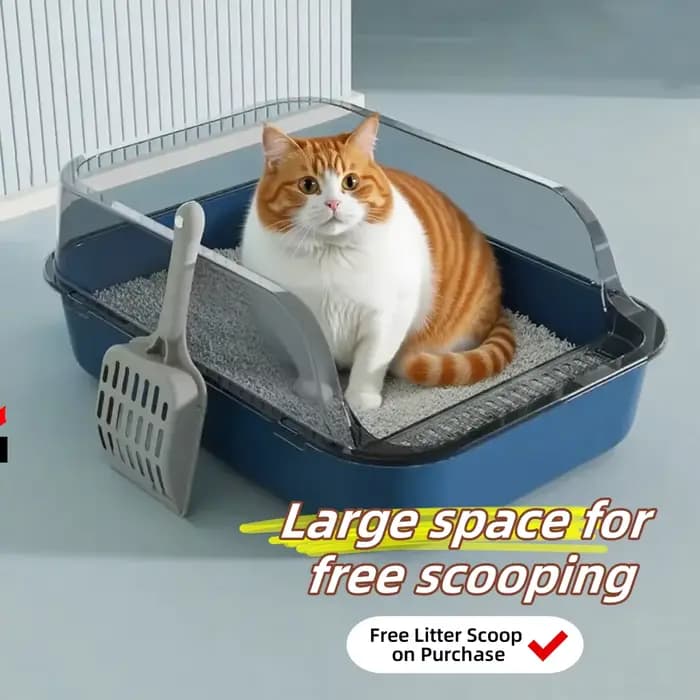 Bac à litière pour chat à dessus ouvert