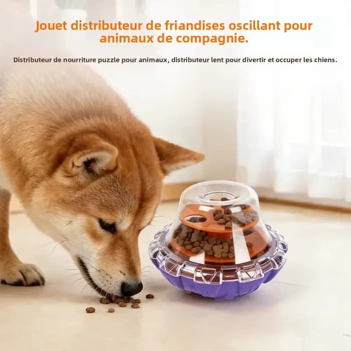 Jouet interactif pour animaux de compagnie : Distributeur de nourriture amusant pour chiens et chats