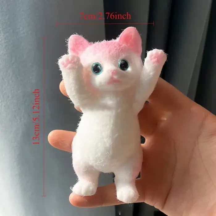 Jouet anti-Stress pour chat floqué mignon et Squishy