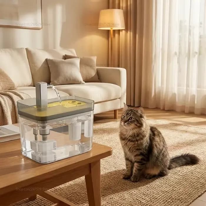 Fontaine à eau pour chat avec filtre automatique
