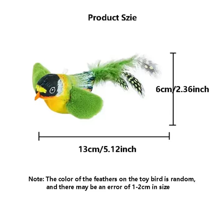 Jouet pour chat, simulation d'oiseau meulant