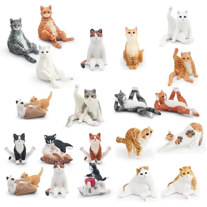 Figurines de chat de jeu réalistes