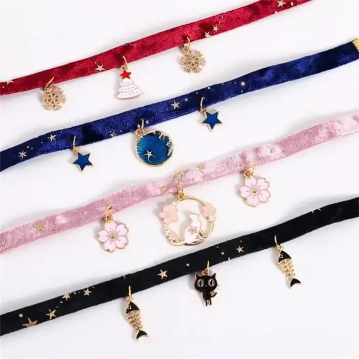 Collier de chat élastique simple et délicat