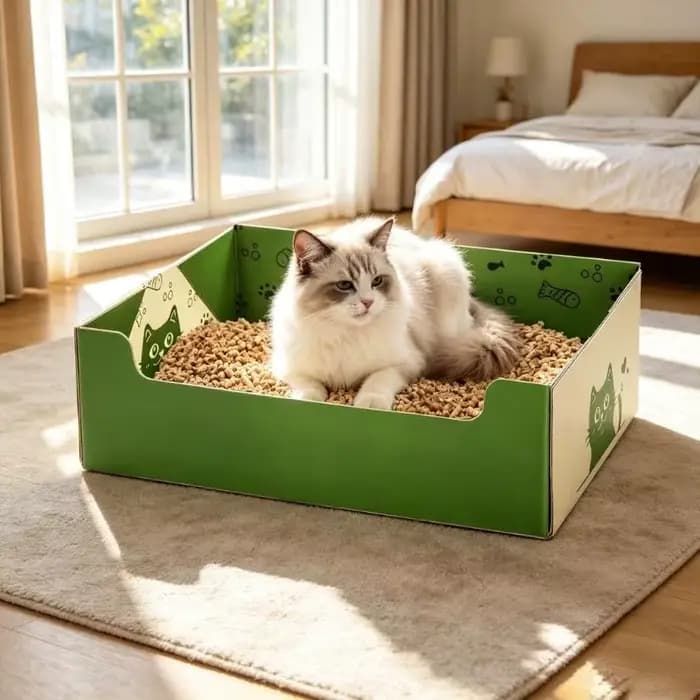 Bac à litière jetable pour chats