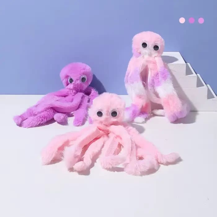 Jouets pour chats en peluche en forme de pieuvre mignonne