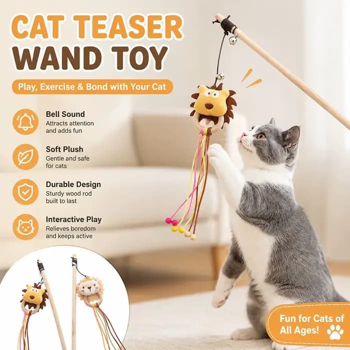Jouet interactif en bois pour chat