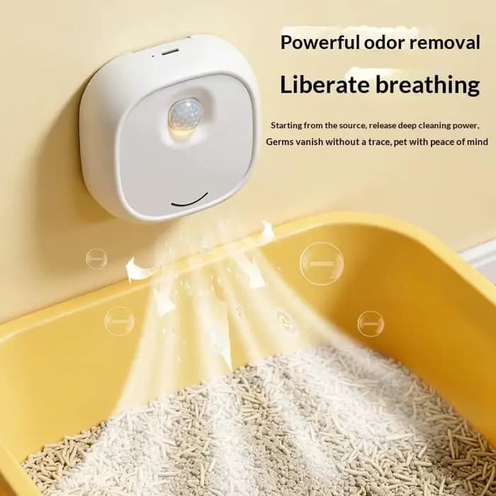Litière pour chat avec purificateur d'air intelligent