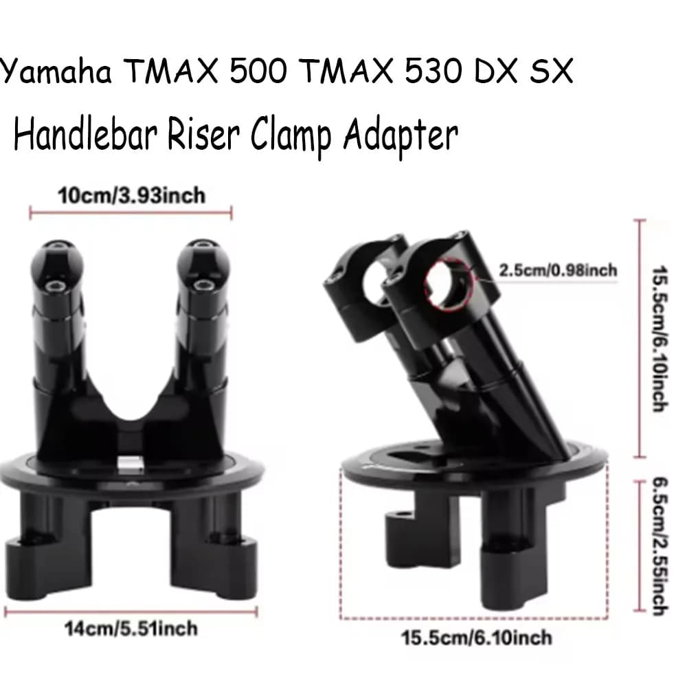 Adaptateur de pince de guidon, accessoire de moto pour Yamaha TMAX 500 2008-2012 TMAX 530 2012-2016 TMAX 530 DX SX 2017-2019
