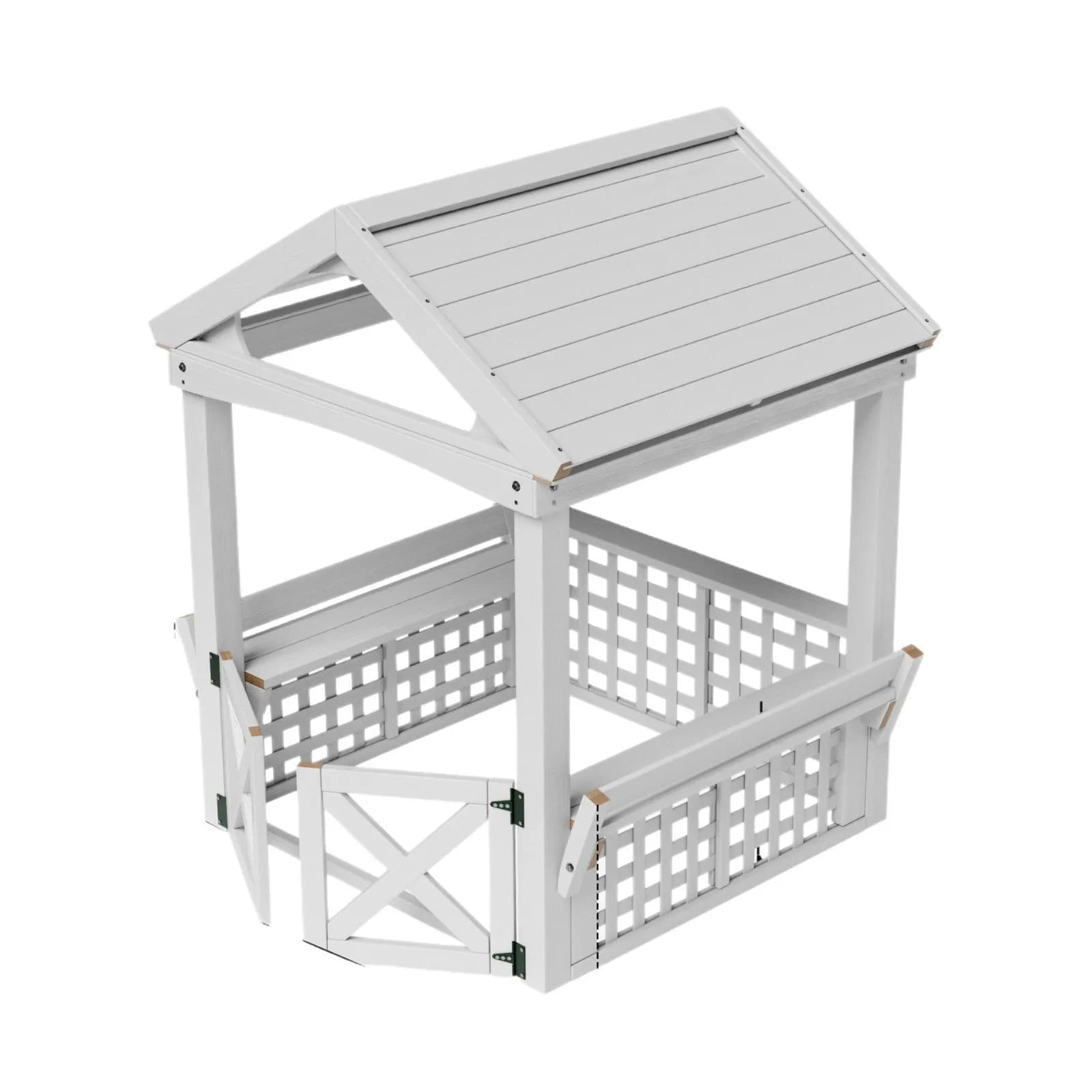 Cabane de jeu en bois d'extérieur pour la maternelle - Grande petite maison, villa, pavillon