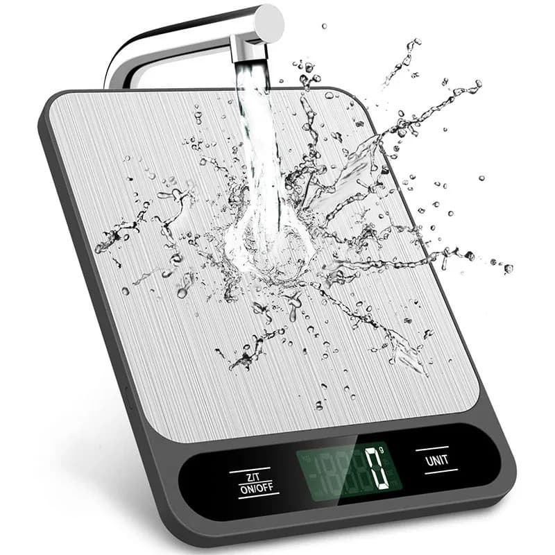 Balance de cuisine électronique, balance alimentaire numérique, acier inoxydable, capacité 5 kg/10 kg, précision 1 g, mesure en grammes