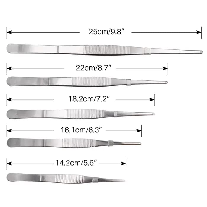 Pincettes chirurgicales vétérinaires en acier inoxydable, pincettes droites résistantes à la chaleur