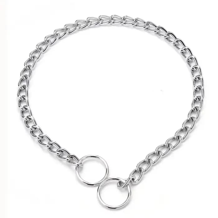 Collier chaîne serpent pour animaux de compagnie, collier d'étouffement pour chien en acier inoxydab