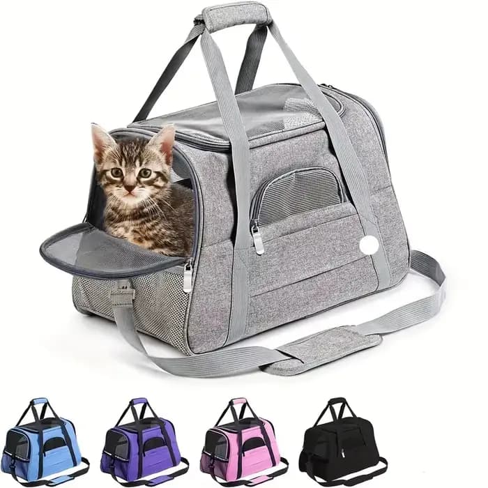 Porte-animaux pour chats de grande et moyenne taille, porte-animaux à côtés souples pour chats et ch