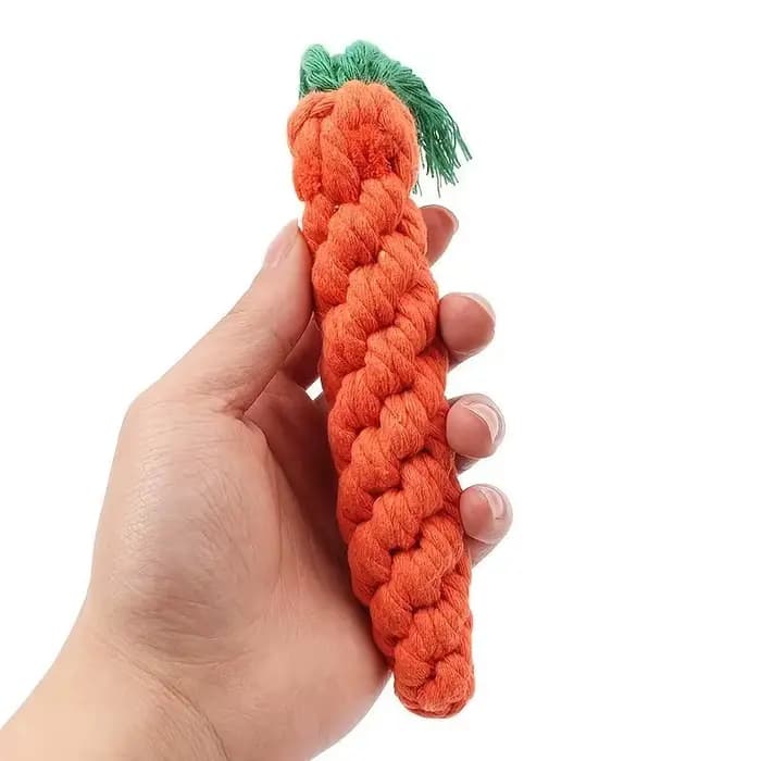 Jouet à nœud pour animaux de compagnie, 1 pièce, en forme de carotte pour chien et chat, jouets à mâ