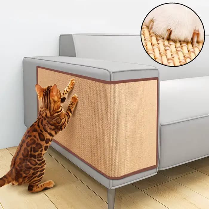 Tapis mural en bambou solide pour chat, Protection du canapé, planche à gratter pour chat, pattes de