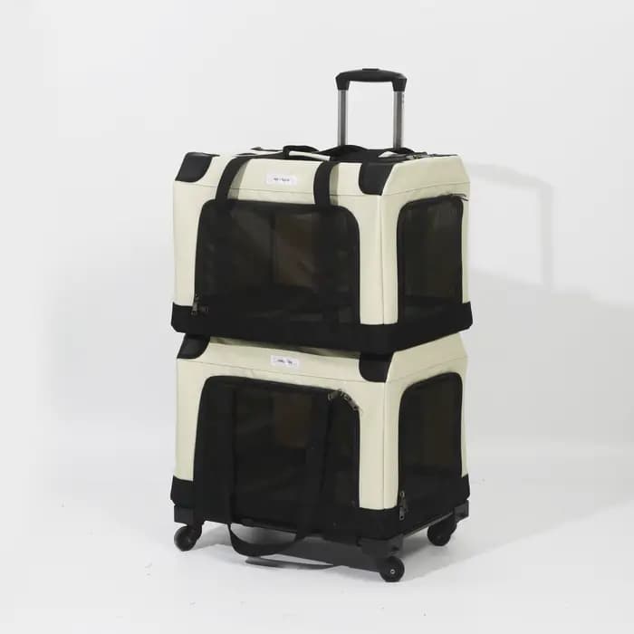 Sac de transport pour animaux de compagnie, grande capacité, multi-animaux, double couche, confortab