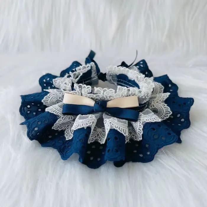 Collier en dentelle réglable pour chat et chien, accessoires pour animaux de compagnie, bandana, fou