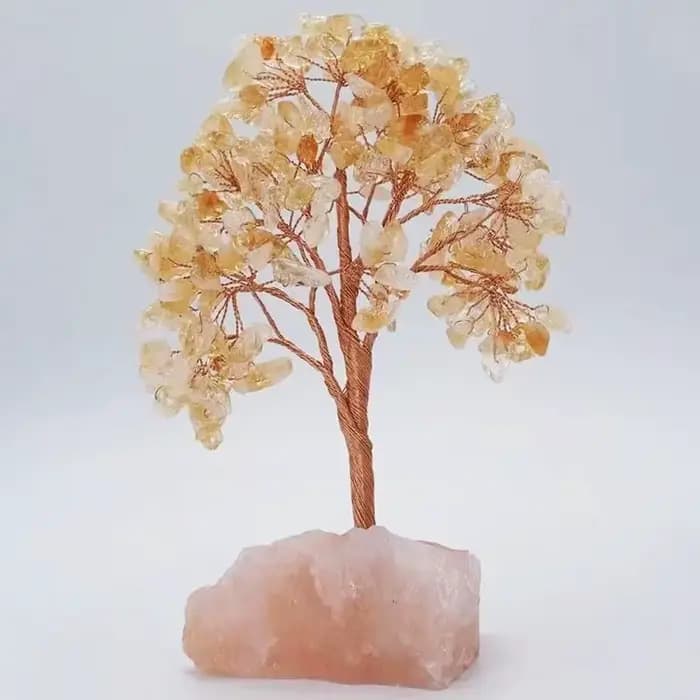 Arbre porte-bonheur en cristal de quartz naturel de 12 cm, guérison par le reiki