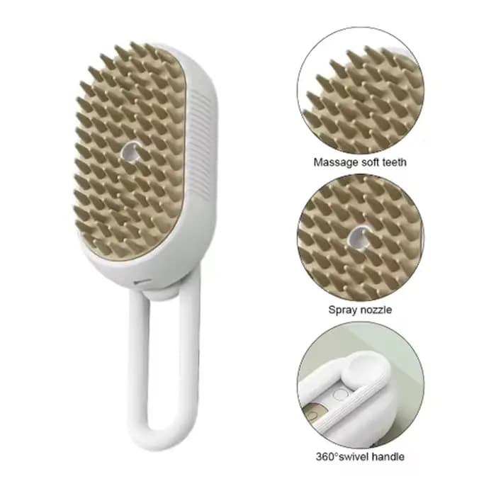 Brosse de Massage en Spray pour animaux de compagnie, pour chat, chien, un bouton, pulvérisation de