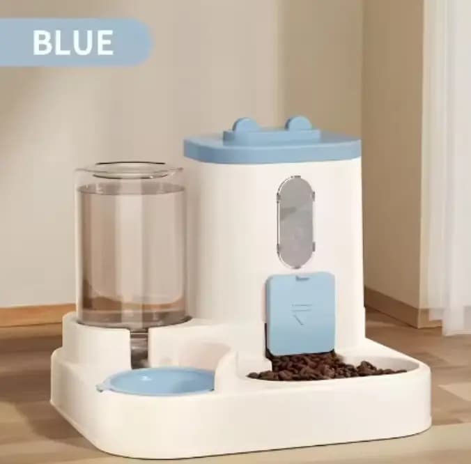Distributeur d'eau et de nourriture pour chat 2 en 1, entièrement automatique intégré, distributeur