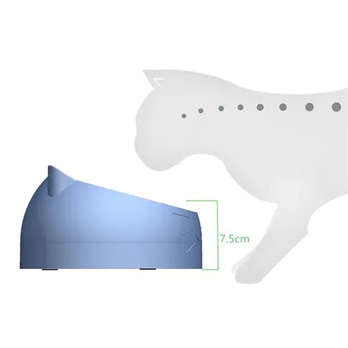 Bols inclinés en acier inoxydable pour chat, Base antidérapante, pour animaux de compagnie, chiots,