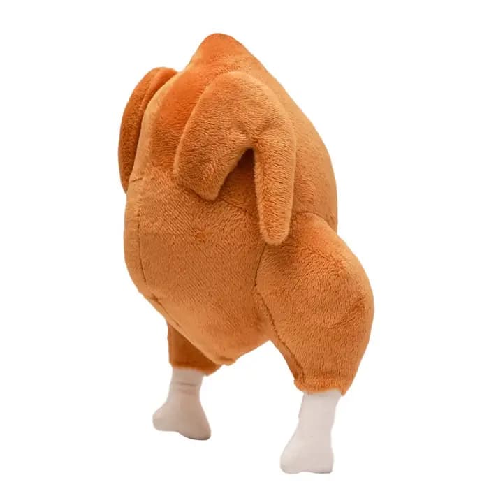Jouet en peluche de poulet rôti grinçant pour animaux de compagnie-jouet à mâcher doux en peluche av