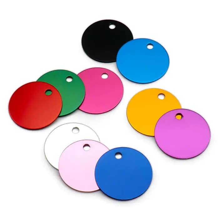 Étiquette d'identification pour chien et chat, gravure Laser gratuite, pendentif avec nom de chiot,