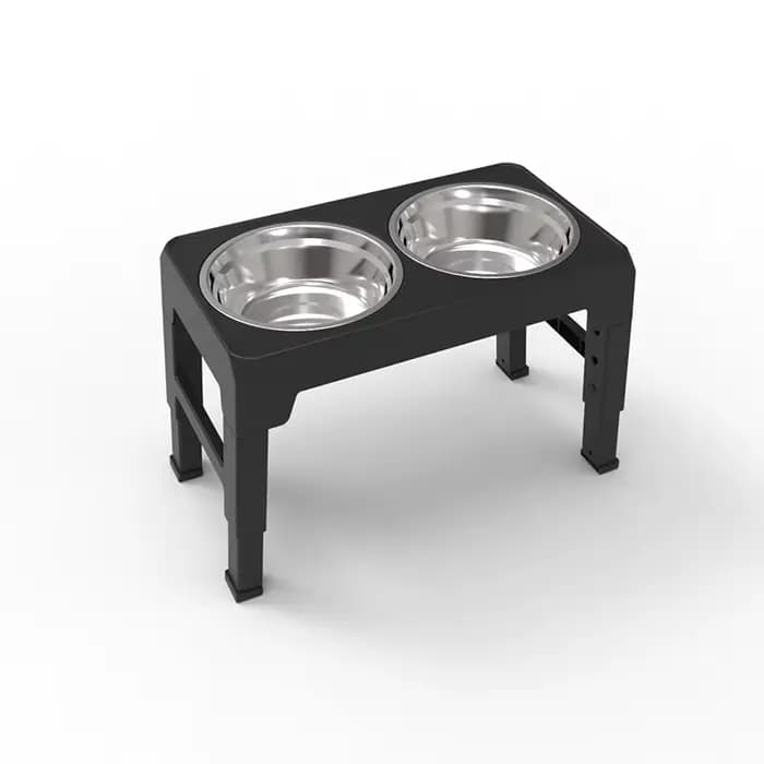 BOOTEELY-Mangeoire surélevée pour chien, support réglable, double bols en acier inoxydable, nourritu